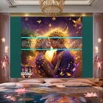 Couple
  Love Golden Artistic Abstract Wall Art Home Decor _47 - Image 2