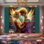 Couple
  Love Golden Artistic Abstract Wall Art Home Decor _05 - Image 2