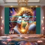 Couple
  Love Golden Artistic Abstract Wall Art Home Decor _51 - Image 2