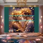 Couple
  Love Golden Artistic Abstract Wall Art Home Decor _54 - Image 2