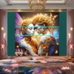 Couple
  Love Golden Artistic Abstract Wall Art Home Decor _57 - Image 2