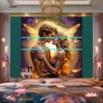 Couple
  Love Golden Artistic Abstract Wall Art Home Decor _58 - Image 2