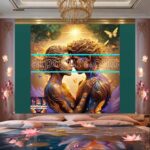 Couple
Love Golden Artistic weather Wall Art Home Decor _60 - Image 2