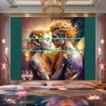 Couple
  Love Golden Artistic Abstract Wall Art Home Decor _61 - Image 2