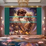 Couple
  Love Golden Artistic Abstract Wall Art Home Decor _65 - Image 2