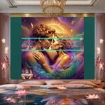 Couple
  Love Golden Artistic Abstract Wall Art Home Decor _67 - Image 2