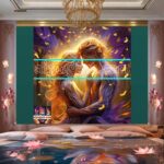 Couple
Love Golden Artistic weather Wall Art Home Decor _68 - Image 2