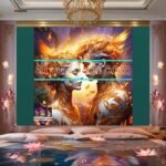 Couple
  Love Golden Artistic Abstract Wall Art Home Decor _72 - Image 2