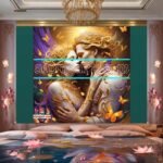 Couple
  Love Golden Artistic Abstract Wall Art Home Decor _73 - Image 2