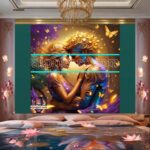 Couple
Love Golden Artistic weather Wall Art Home Decor _74 - Image 2