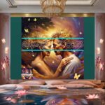 Couple
Love Golden Artistic weather Wall Art Home Decor _78 - Image 2