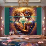 Couple
Love Golden Artistic weather Wall Art Home Decor _81 - Image 2