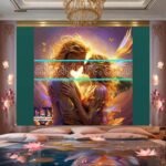 Couple
  Love Golden Artistic Abstract Wall Art Home Decor _85 - Image 2