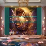 Couple
  Love Golden Artistic Abstract Wall Art Home Decor _86 - Image 2