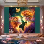 Couple
  Love Golden Artistic Abstract Wall Art Home Decor _09 - Image 2