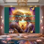Couple
  Love Golden Artistic Abstract Wall Art Home Decor _91 - Image 2