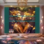 Couple
  Love Golden Artistic Abstract Wall Art Home Decor _93 - Image 2
