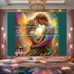 Couple
Love Golden Artistic weather Wall Art Home Decor _95 - Image 2