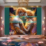 Couple
Love Golden Artistic weather Wall Art Home Decor _96 - Image 2