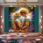 Couple
Love Golden Artistic weather Wall Art Home Decor _98 - Image 2