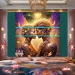 Couple
Love Golden Artistic weather Wall Art Home Decor _99 - Image 2